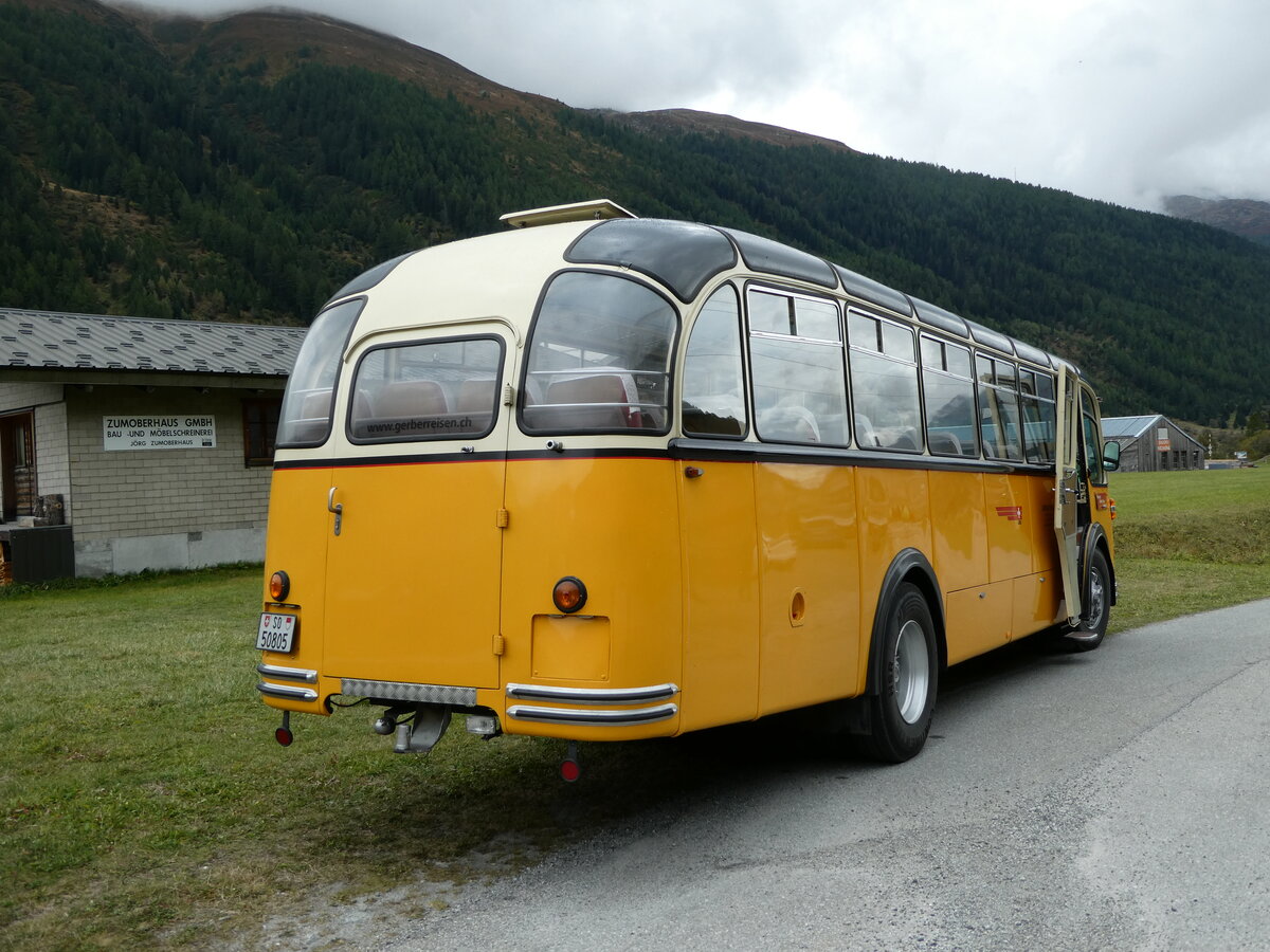 (240'283) - Gerber, Matzendorf - SO 50'805 - FBW/R&J (ex Kontiki, Wettingen; ex P 24'001; ex P 21'501) am 25. September 2022 in Oberwald, Dampfbahnstrasse