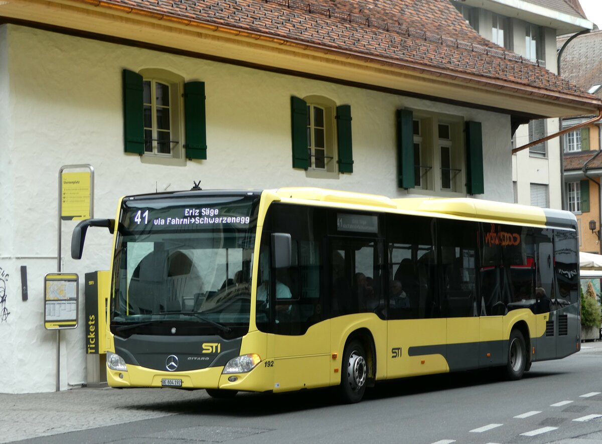 (240'346) - STI Thun - Nr. 192/BE 804'192 - Mercedes am 26. September 2022 in Thun, Sternenplatz