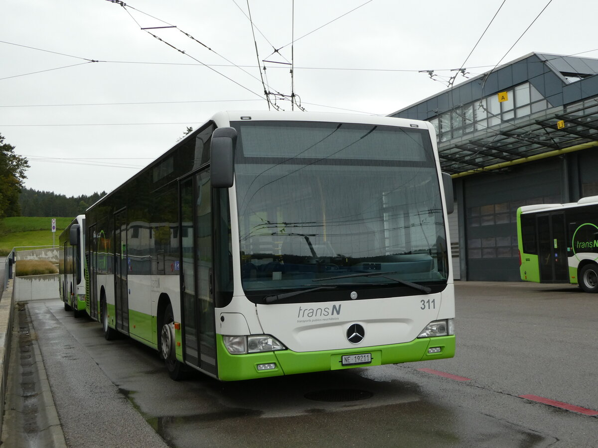 (240'365) - transN, La Chaux-de-Fonbds - Nr. 311/NE 19'211 - Mercedes (ex TRN La Chaux-de-Fonds Nr. 311) am 1. Oktober 2022 in La Chaux-de-Fonds, Dpt