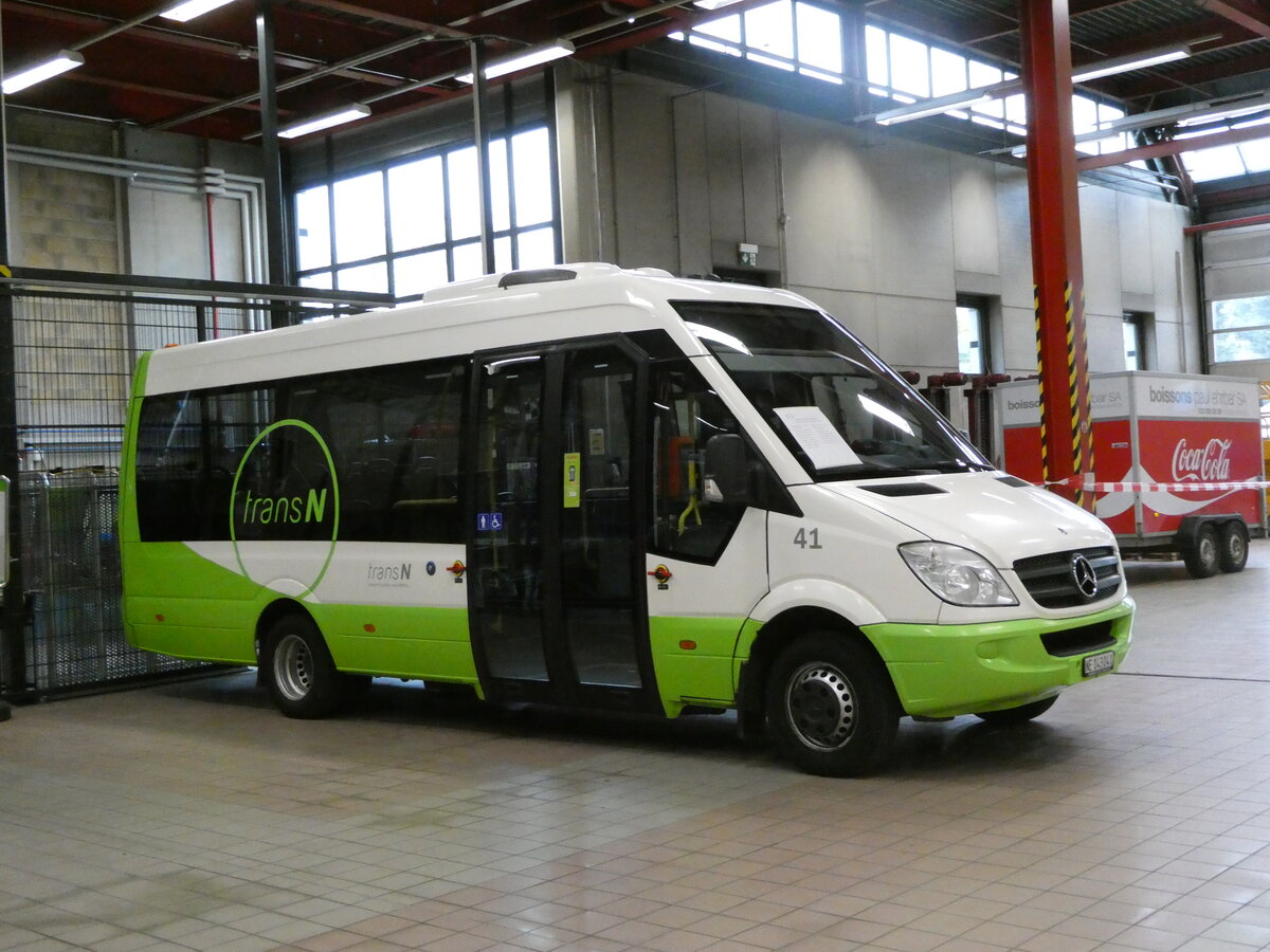 (240'373) - transN, La Chaux-de-Fonds - Nr. 41/NE 143'041 - Mercedes am 1. Oktober 2022 in La Chaux-de-Fonds, Dpt