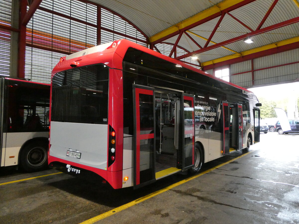 (240'492) - TRAVYS Yverdon - Nr. 160/VD 360'489 - Volvo am 2. Oktober 2022 in Yverdon, Garage