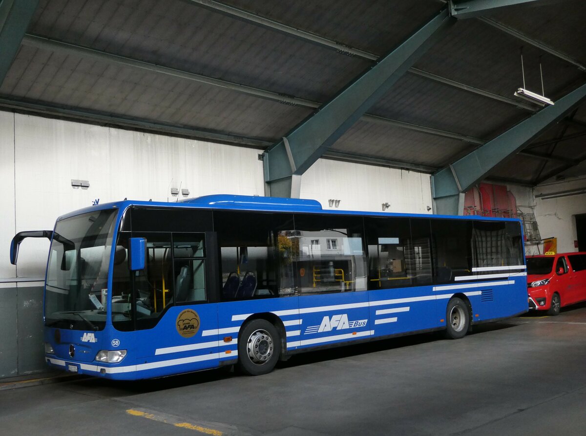 (240'873) - AFA Adelboden - Nr. 58/BE 611'224 - Mercedes am 10. Oktober 2022 in Adelboden, Busstation