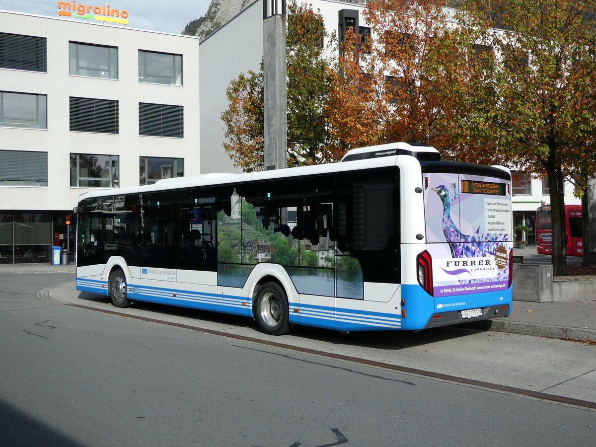 (240'907) - BSW Sargans - Nr. 349/SG 297'519 - MAN am 11. Oktober 2022 beim Bahnhof Sargans