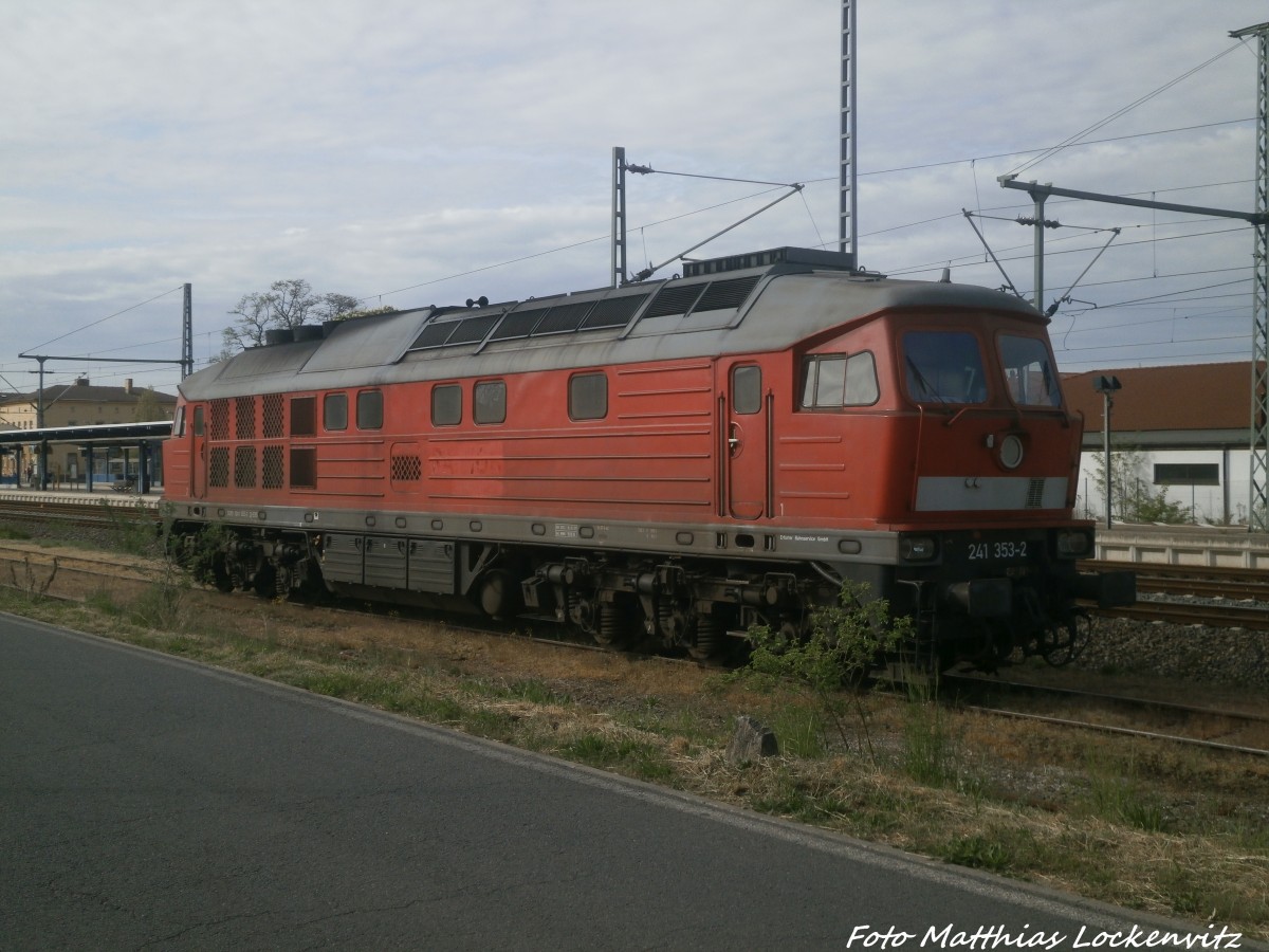 241 353 der Erfurter Bahn Service (EBS) abgestellt in Delitzsch unt Bf am 9.5.15