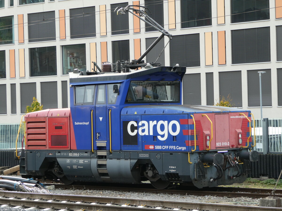 (241'971) - SBB-Rangierlokomotive - Nr. 923'010-3 - am 30. Oktober 2022 im Bahnhof Thun