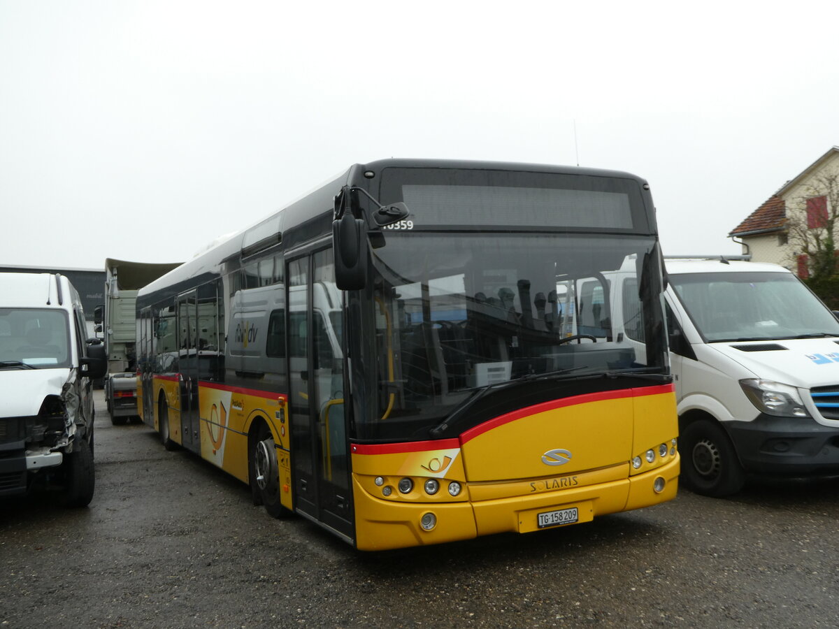 (242'612) - PostAuto Ostschweiz - TG 158'209 - Solaris (ex Schmidt, Oberbren; ex CarPostal Ouest) am 13. November 2022 in Wil, Larag