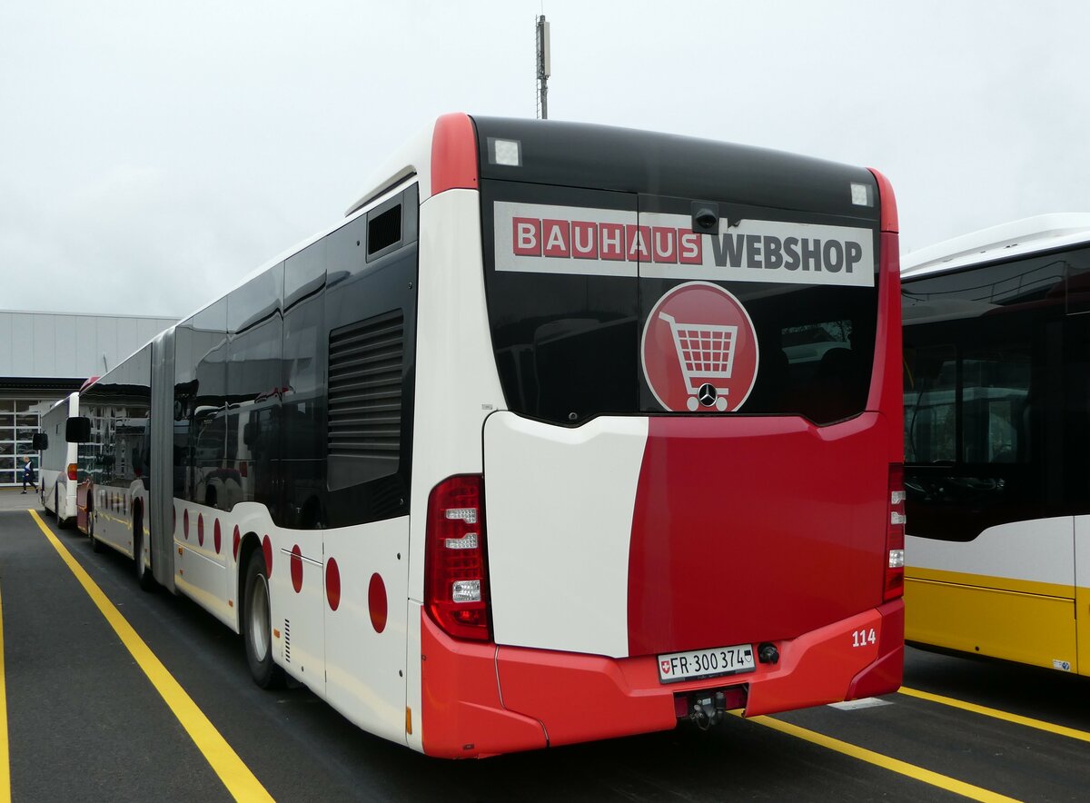 (243'248) - TPF Fribourg - Nr. 114/FR 300'374 - Mercedes am 29. November 2022 in Winterthur, EvoBus