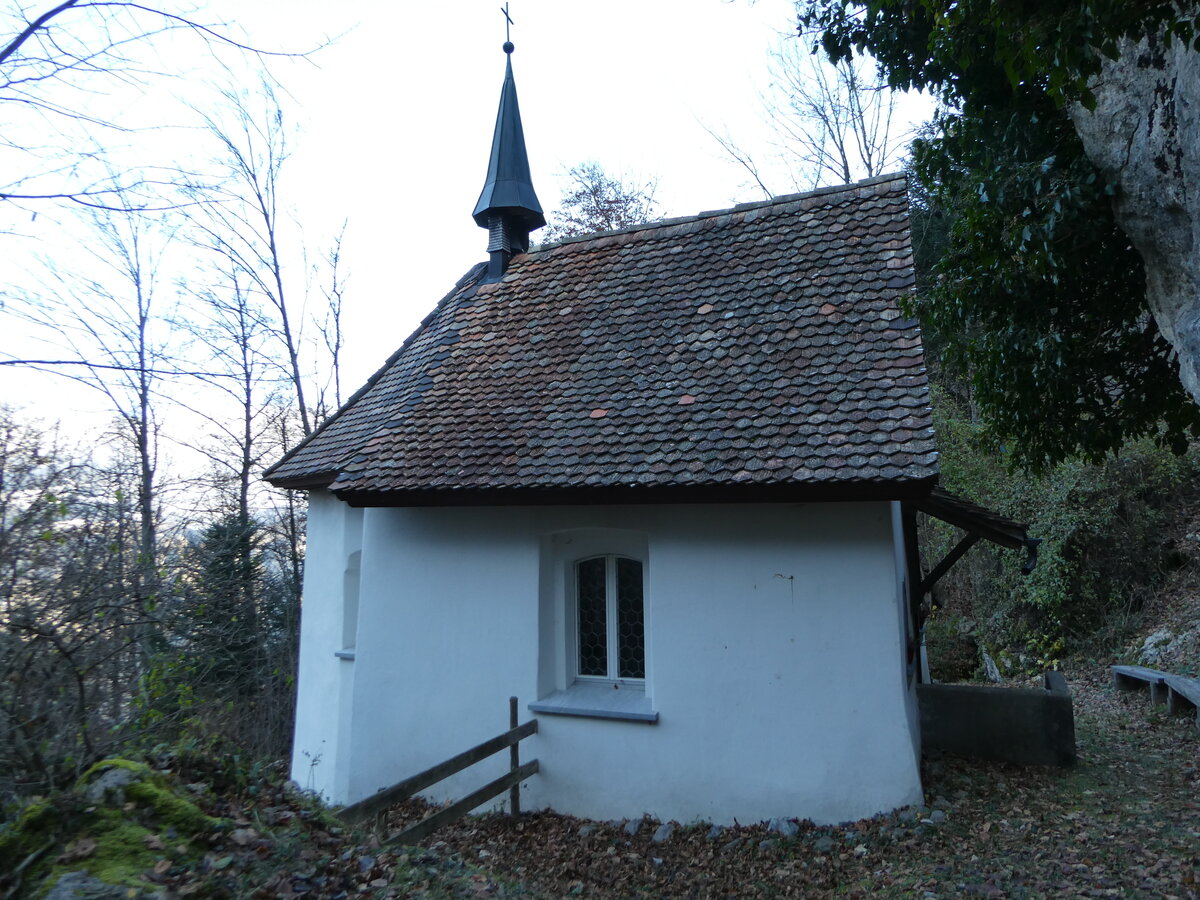 (243'642) - Ch�mlezen Kapelle am 8. Dezember 2022 bei Morschach