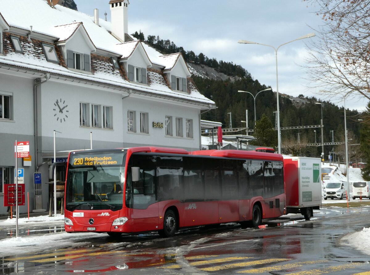 (244'054) - AFA Adelboden - Nr. 95/BE 26'774 - Mercedes am 20. Dezember 2022 beim Bahnhof Kandersteg