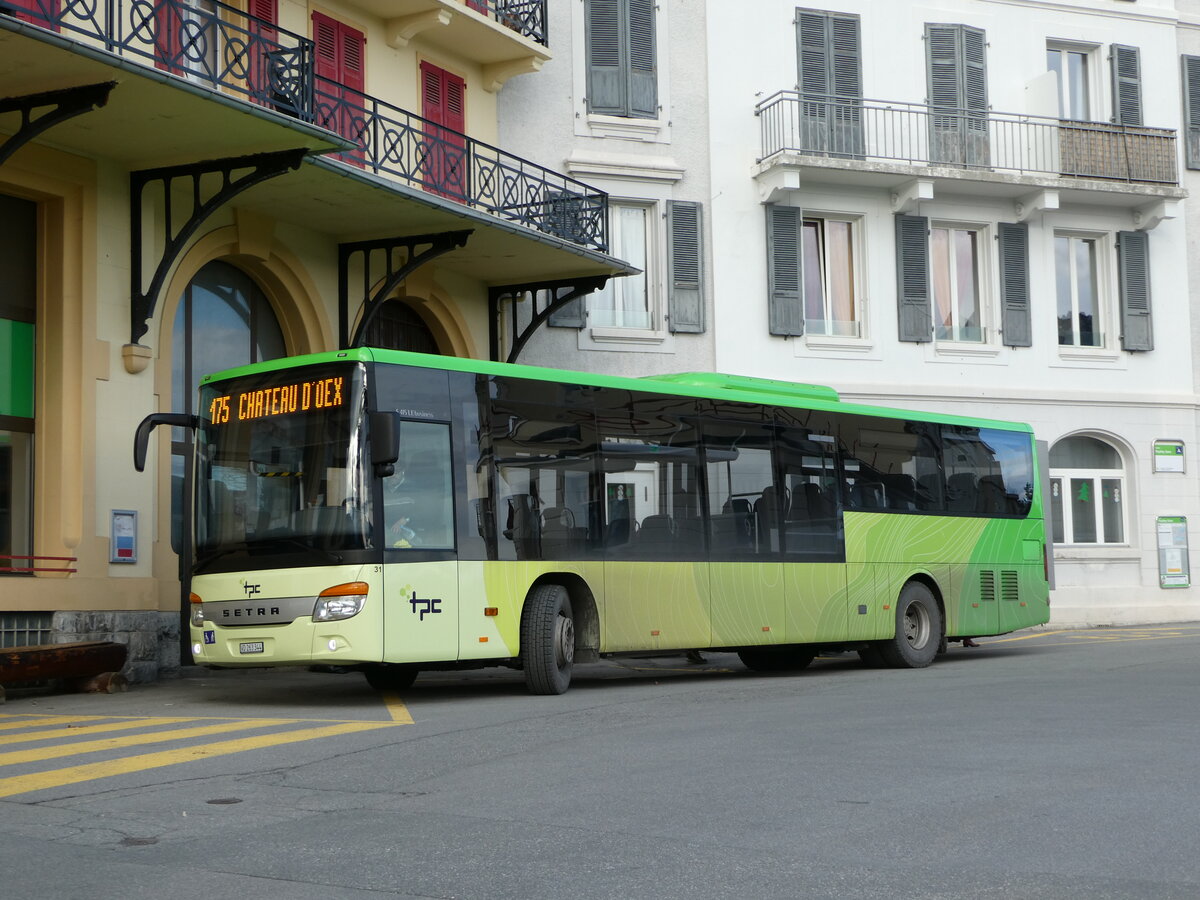 (244'388) - TPC Aigle - Nr. 31/VD 263'344 - Setra (ex Volnbusz, H-Budapest) am 2. Januar 2023 beim Bahnhof Leysin-Feydey