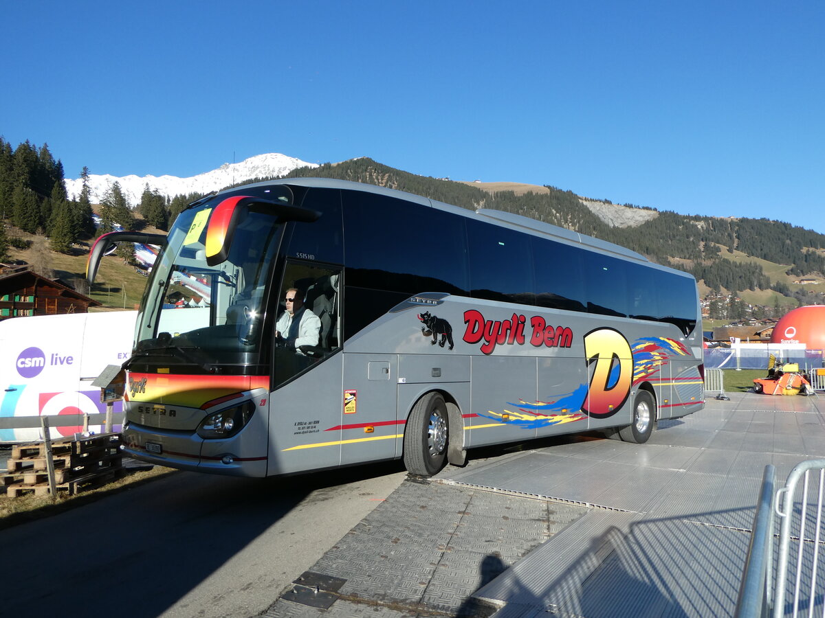 (244'613) - Dysli, Bern - Nr. 28/BE 30'392 - Setra am 7. Januar 2023 in Adelboden, Weltcup