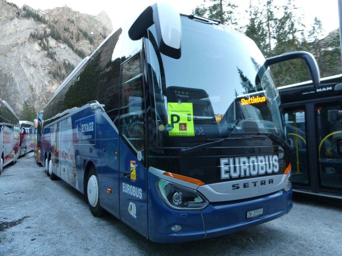 (244'683) - Welti-Furrer, Bassersdorf - Nr. 17/ZH 27'117 - Setra am 7. Januar 2023 in Adelboden, Unter dem Birg