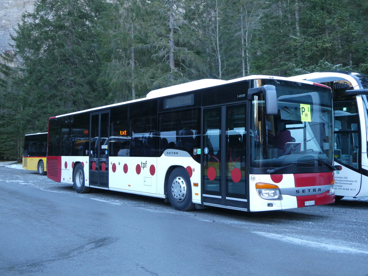 (244'698) - Wieland, Murten - Nr. 58/FR 300'636 - Setra am 7. Januar 2023 in Adelboden, Unter dem Birg