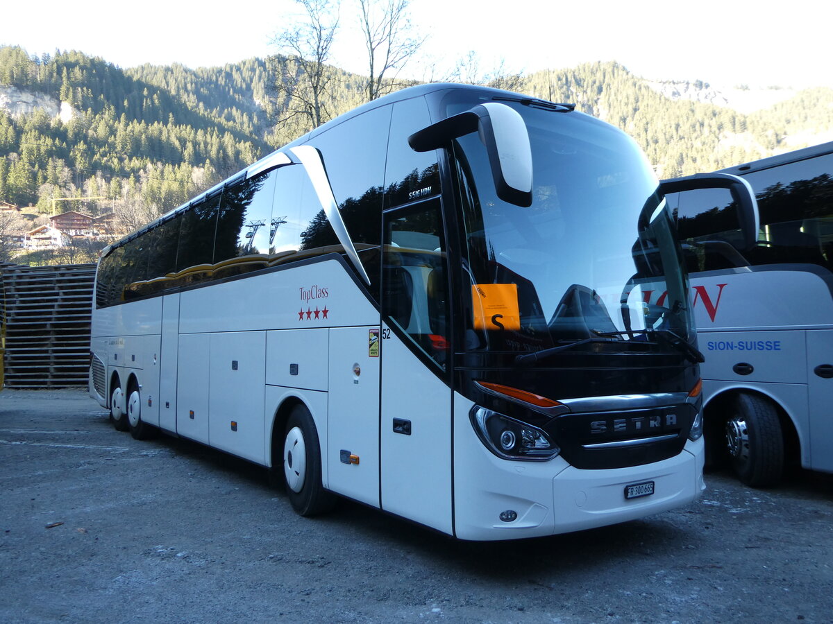 (244'821) - Jean-Louis, Ftigny - Nr. 52/FR 300'665 - Setra am 7. Januar 2023 in Adelboden, ASB 