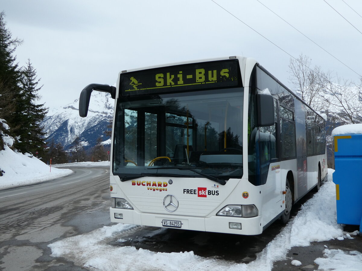 (245'035) - Buchard, Leytron - Nr. 63/VS 84'255 - Mercedes (ex BLT Oberwil Nr. 45) am 14. Januar 2023 in La Tzoumaz, L'Eterpey