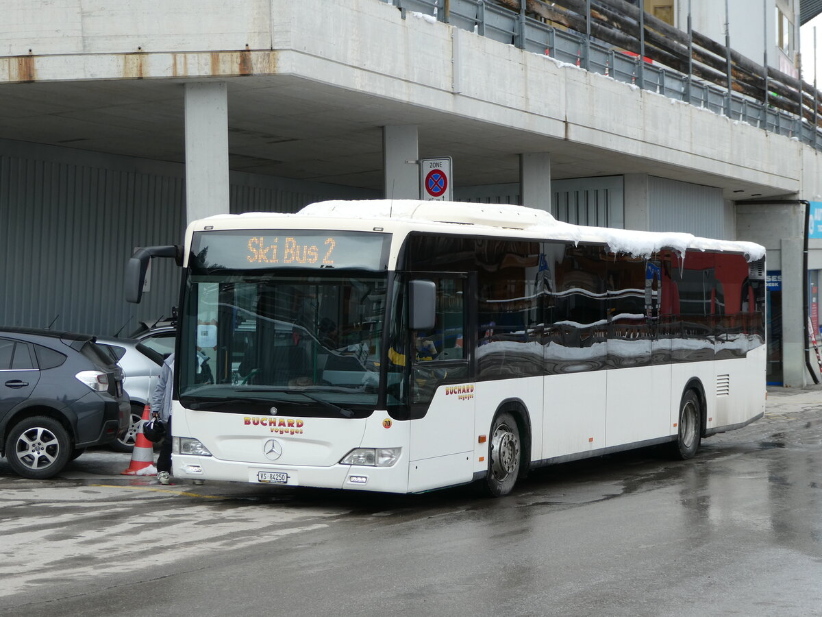 (245'040) - Buchard, Leytron - Nr. 70/VS 84'250 - Mercedes (ex MBC Morges Nr. 79) am 14. Januar 2023 in La Tzoumaz, Tlcabine