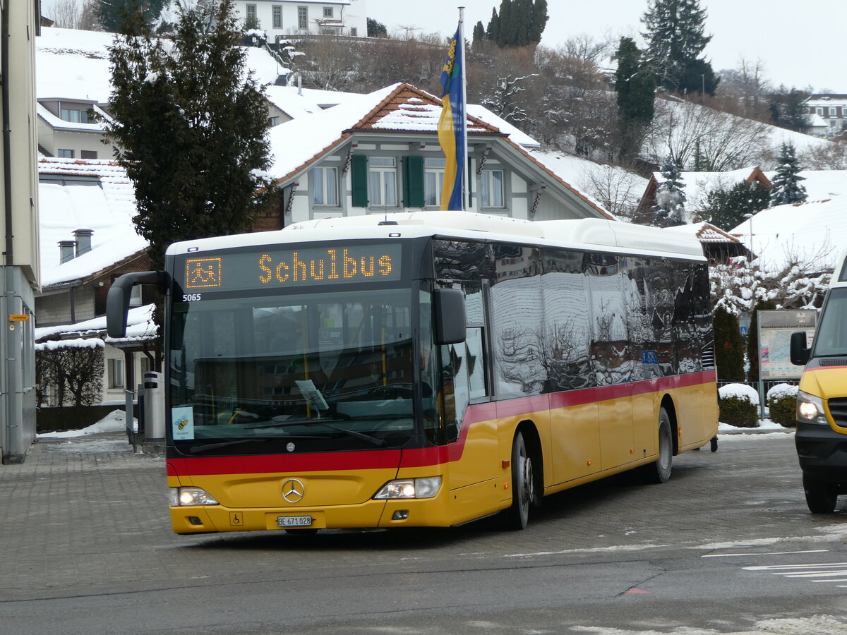 (245'278) - Engeloch, Riggisberg - Nr. 14/BE 671'028/PID 5065 - Mercedes am 23. Januar 2023 in Riggisberg, Post