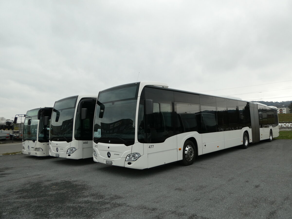 (245'520) - Intertours, Domdidier - Nr. 477/FR 300'477 - Mercedes (ex Nr. 202) am 28. Januar 2023 in Domdidier, Garage