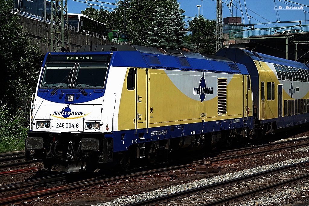 246 004-6 fuhr mit den ME von cuxhafen nach hh-harburg,datum 30.05.14