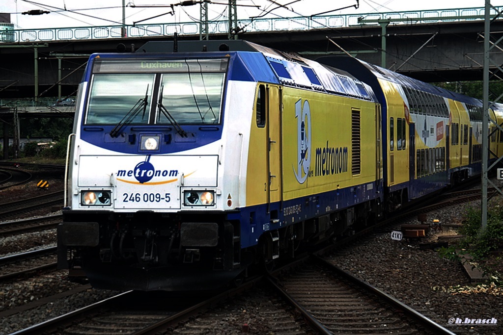 246 009-5 fuhr mit den ME vom hamburg-hbf zum bhf hh-harburg,datum 29.07.14