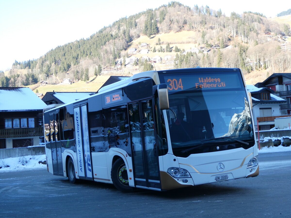 (246'113) - EAB Engelberg - Nr. 4/OW 10'265 - Mercedes am 14. Februar 2023 in Engelberg, Talstation Titlis