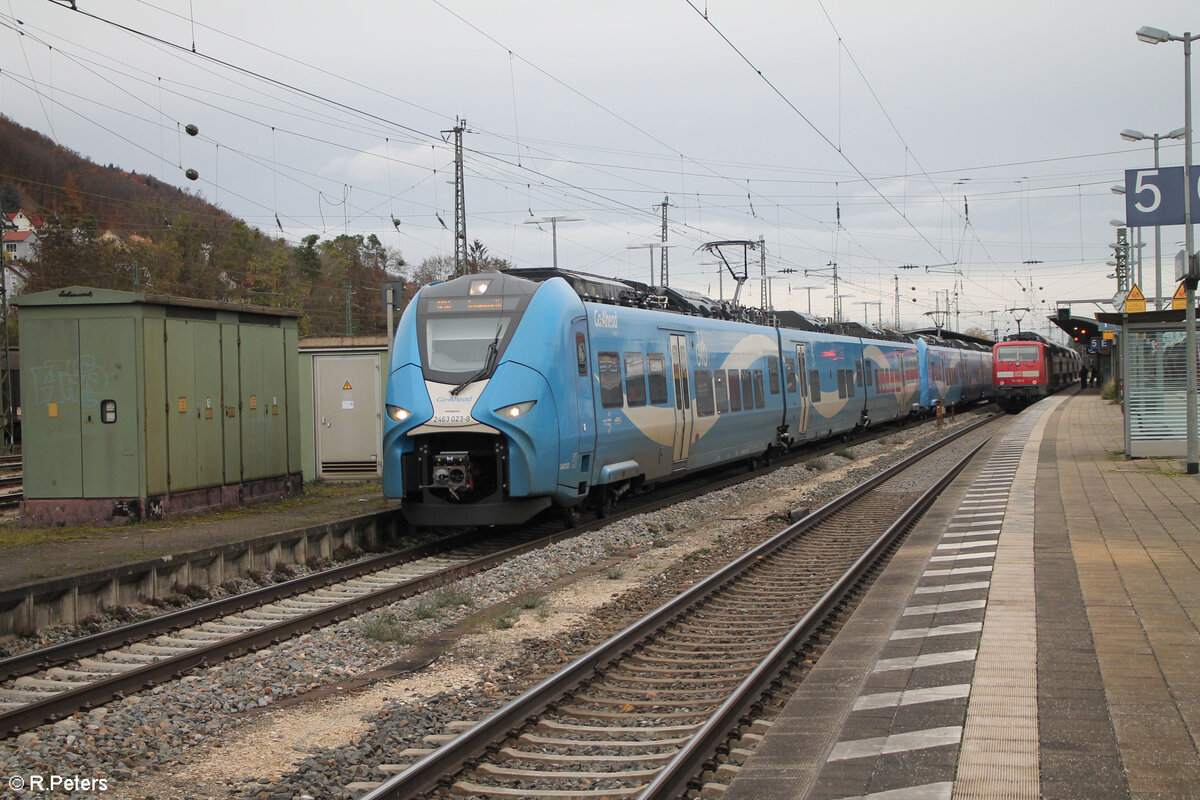 2463 023-8 verlässt Treuchtlingen in Richtung Donauwörth. 14.11.23