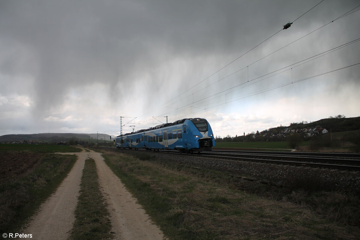 2463 133-5 als RE80 57159 Würzburg - Treuchtlingen kurz vor ihrem Ziel. 23.03.24