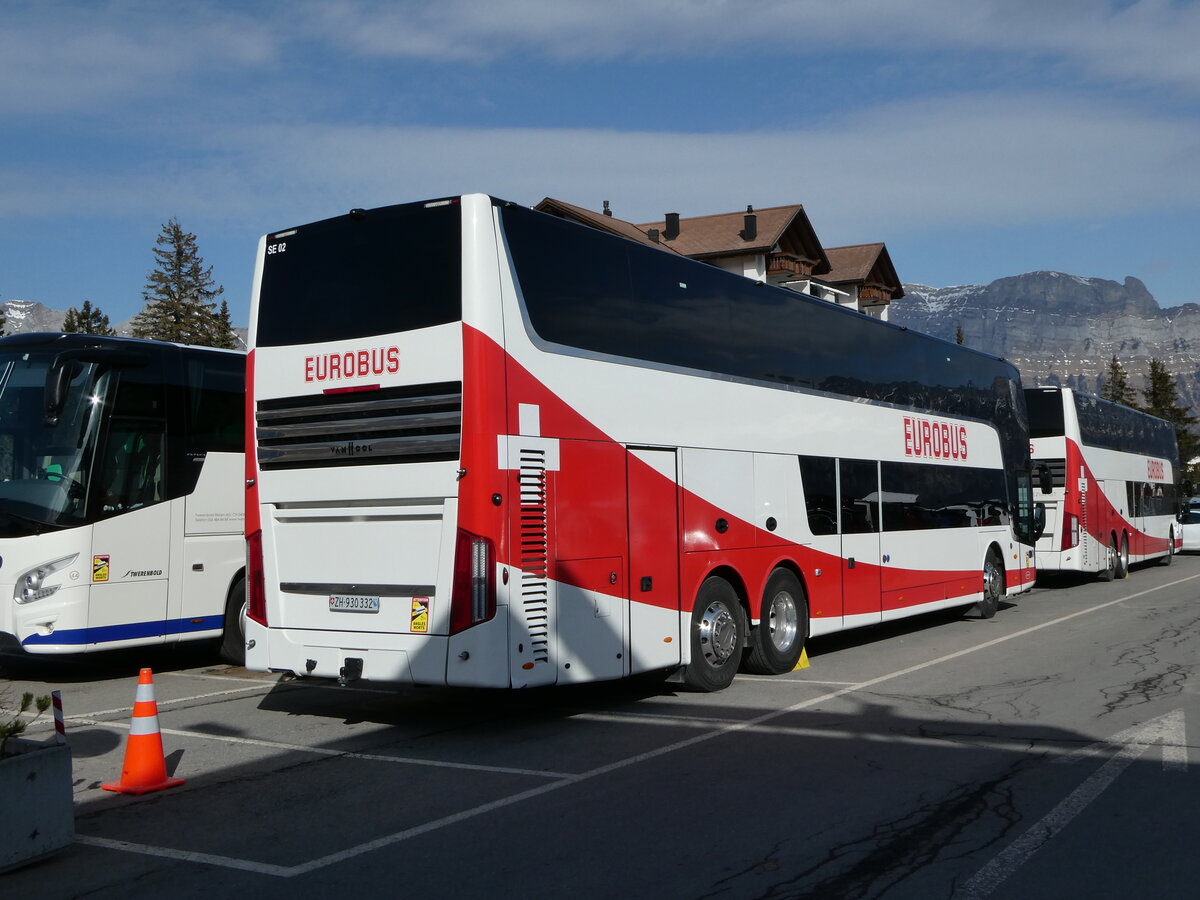 (246'494) - Welti-Furrer, Bassersdorf - Nr. SE02/ZH 930'332 - Van Hool (ex Eurobus swiss-express, Bassersdorf Nr. SE02) am 24. Februar 2023 in Flumserberg, Tannenboden