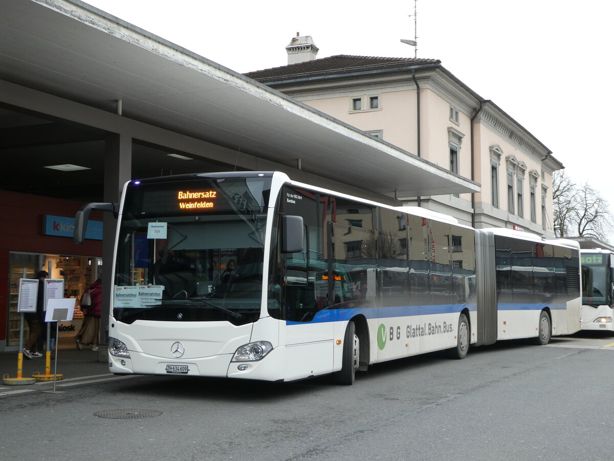 (246'576) - Welti-Furrer, Bassersdorf - Nr. 58/ZH 634'609 - Mercedes am 25. Februar 2023 beim Bahnhof Frauenfeld