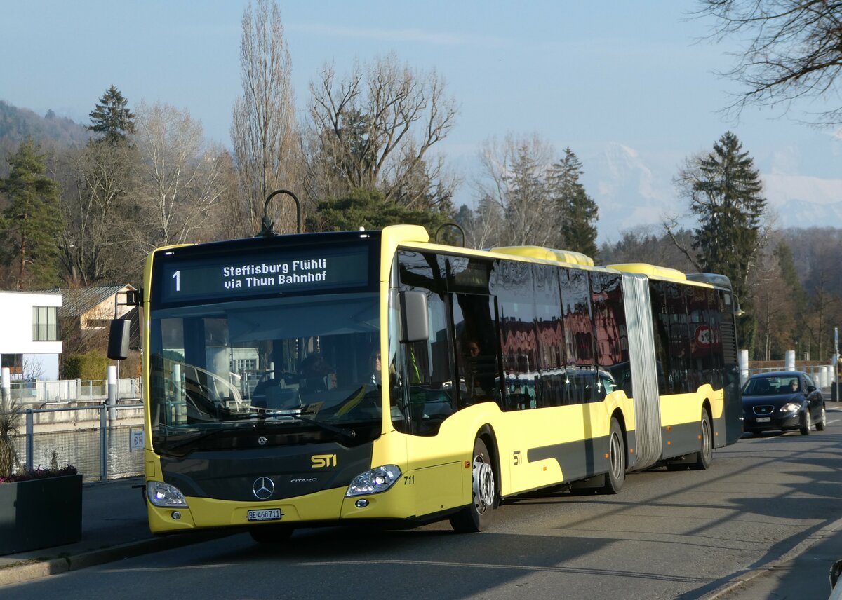 (246'806) - STI Thun - Nr. 711/BE 468'711 - Mercedes am 2. Mrz 2023 bei der Schifflndte Thun