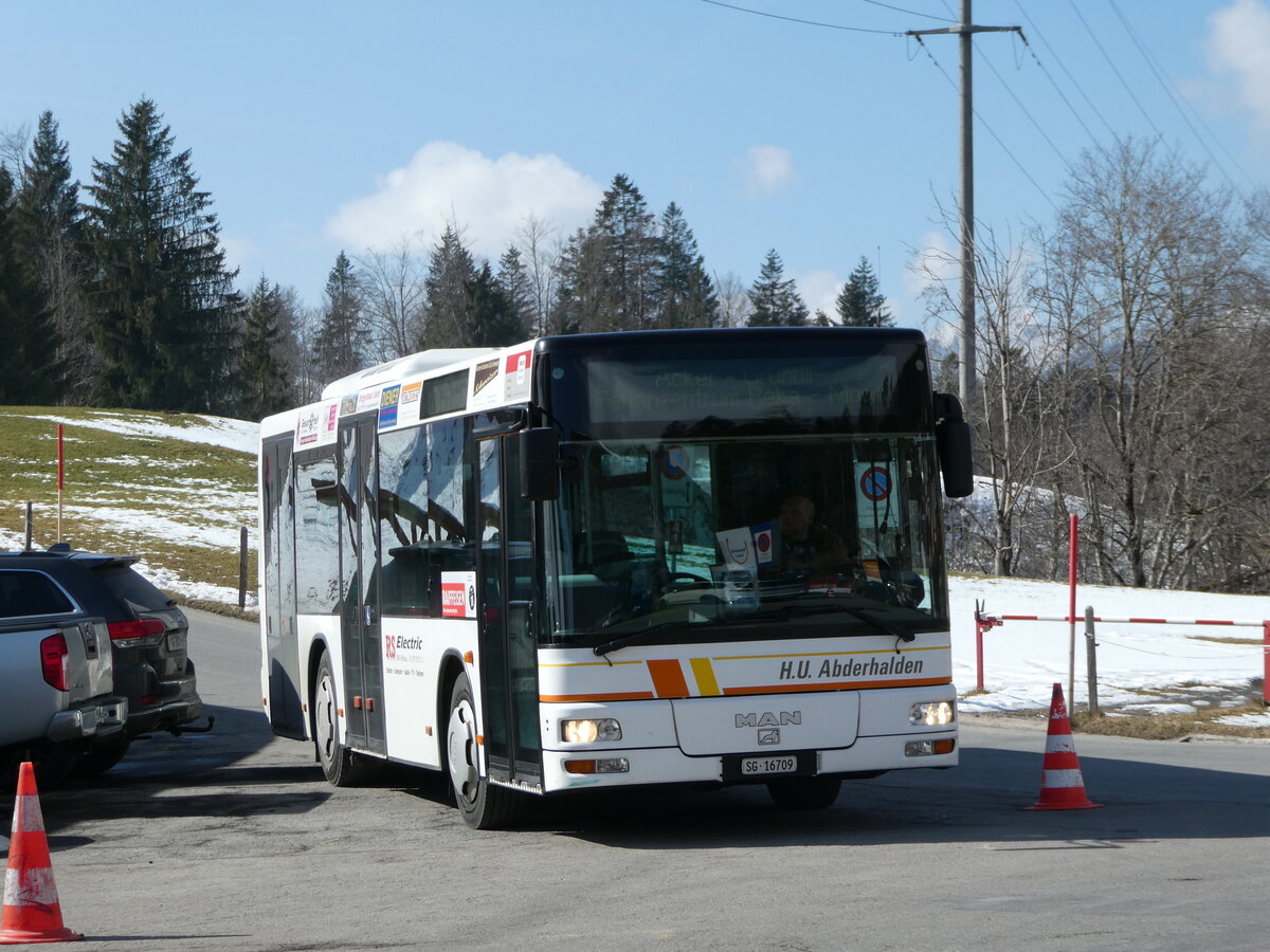 (246'838) - Abderhalden, Wildhaus - SG 16'709/PID 4553 - MAN/Gppel (ex Deutschland) am 4. Mrz 2023 in Wildhaus, Talstation