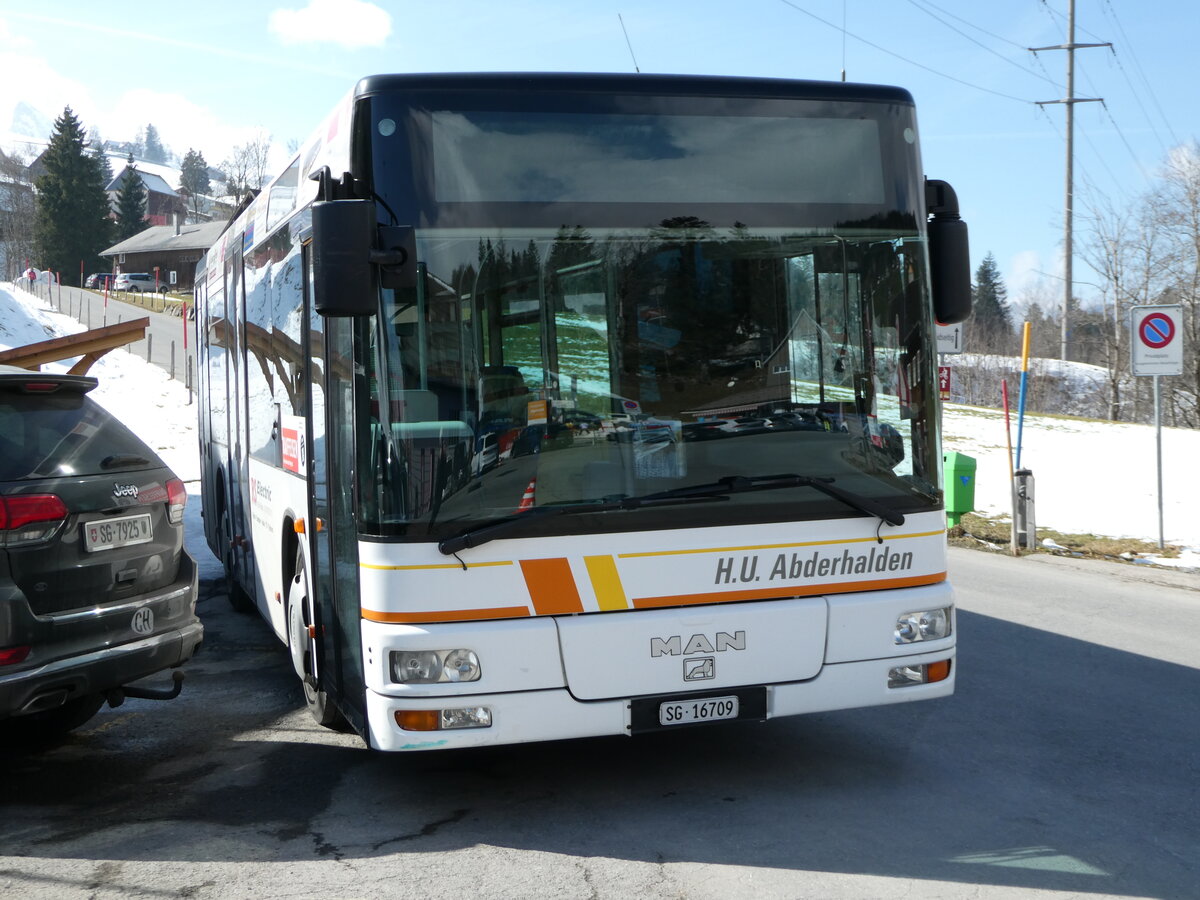 (246'840) - Abderhalden, Wildhaus - SG 16'709/PID 4553 - MAN/Gppel (ex Deutschland) am 4. Mrz 2023 in Wildhaus, Talstation