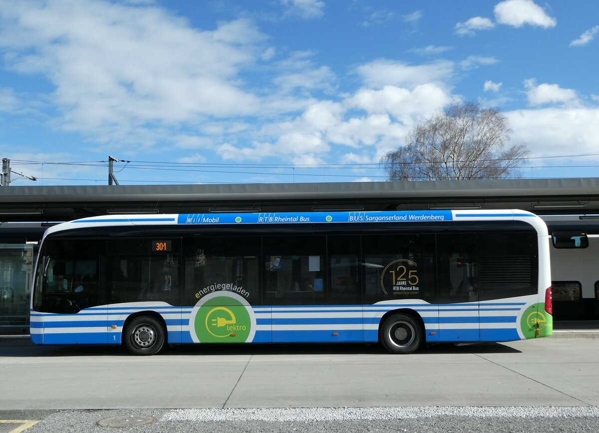 (247'059) - RTB Altstätten - Nr. 1/SG 448'575 - Mercedes am 9. März 2023 beim Bahnhof Altstätten