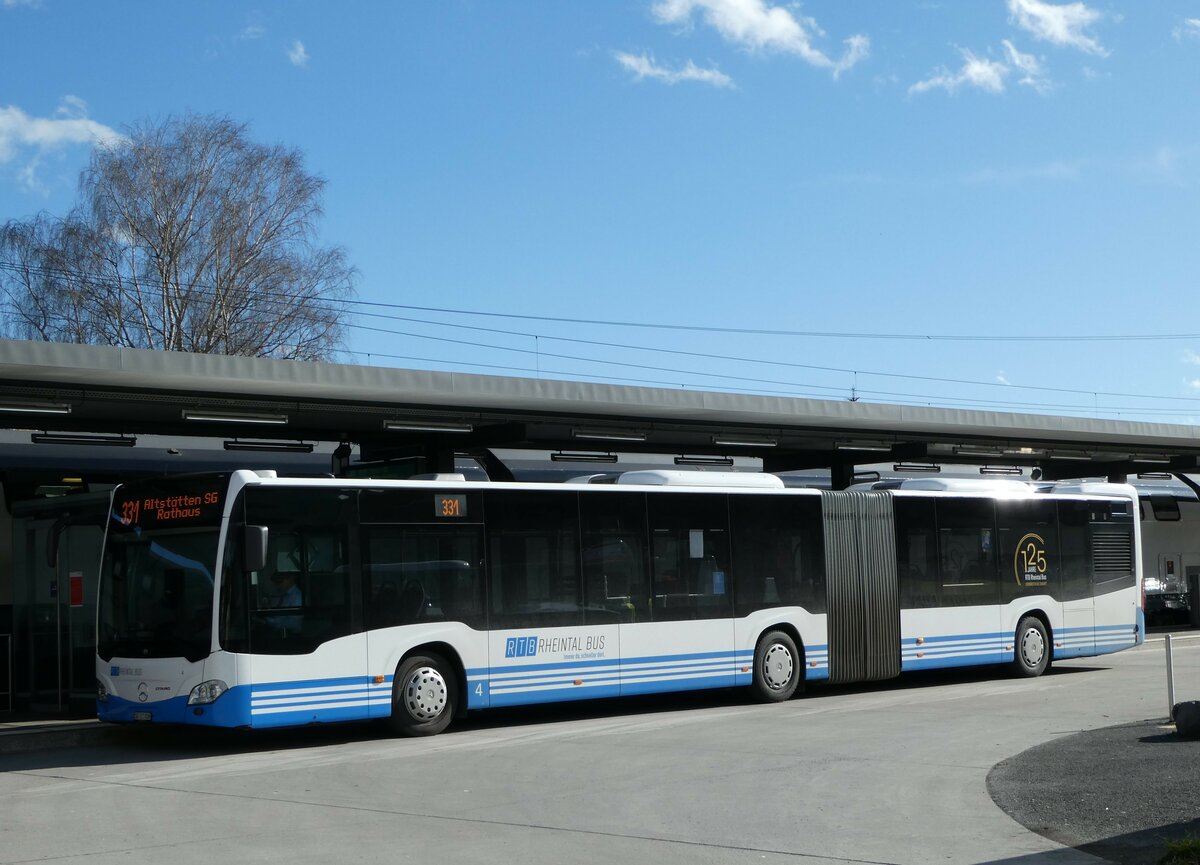 (247'062) - RTB Altstätten - Nr. 4/SG 311'036 - Mercedes am 9. März 2023 beim Bahnhof Altstätten