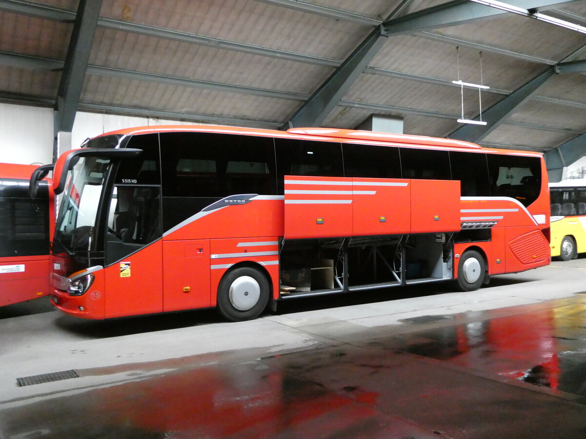 (247'204) - AFA Adelboden - Nr. 15/BE 26'702 - Setra am 14. Mrz 2023 in Adelboden, Busstation