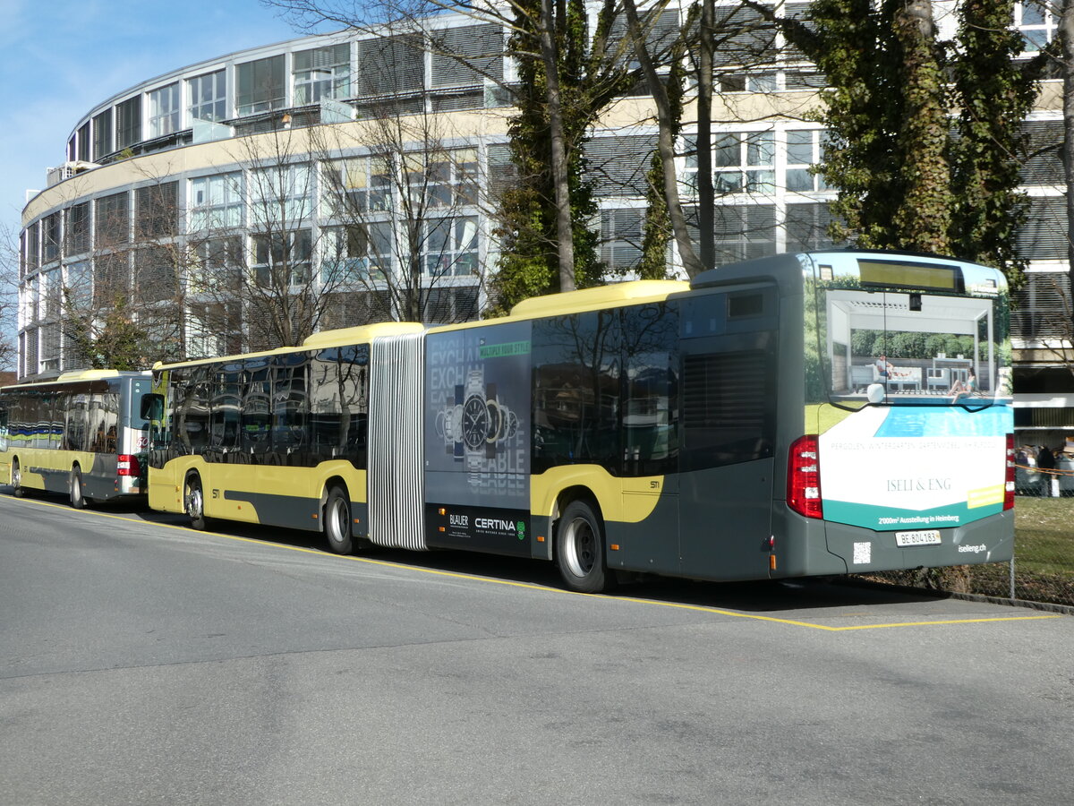 (247'221) - STI Thun - Nr. 183/BE 804'183 - Mercedes am 16. Mrz 2023 bei der Schifflndte Thun