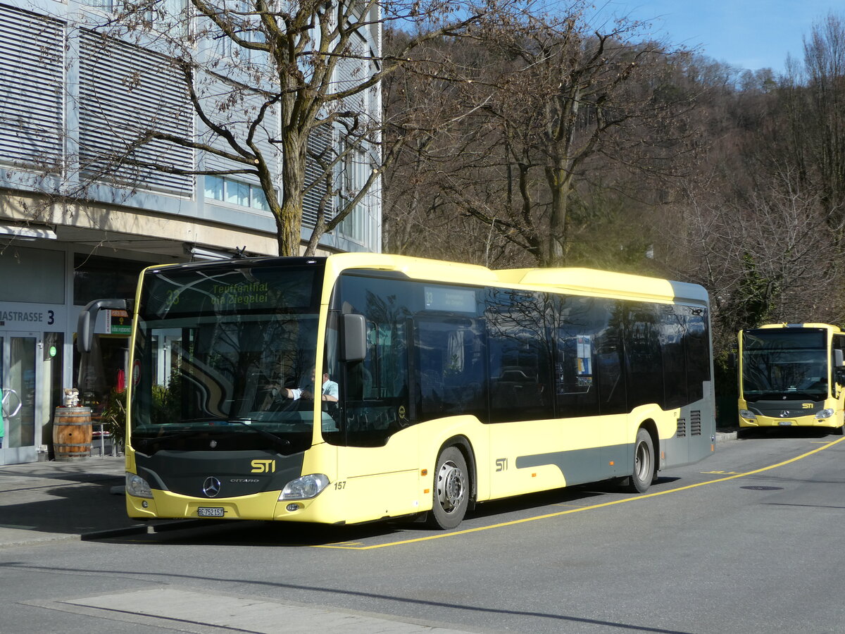 (247'286) - STI Thun - Nr. 157/BE 752'157 - Mercedes am 16. Mrz 2023 bei der Schifflndte Thun