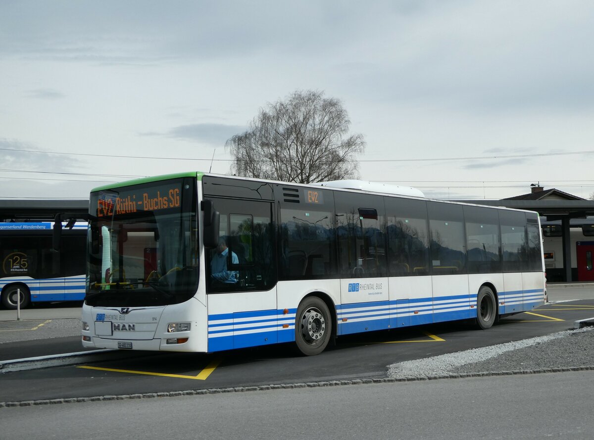 (247'524) - RTB Altsttten - Nr. 913/SG 482'209 - MAN (ex PostBus/A BD 15'336) am 21. Mrz 2023 beim Bahnhof Altsttten