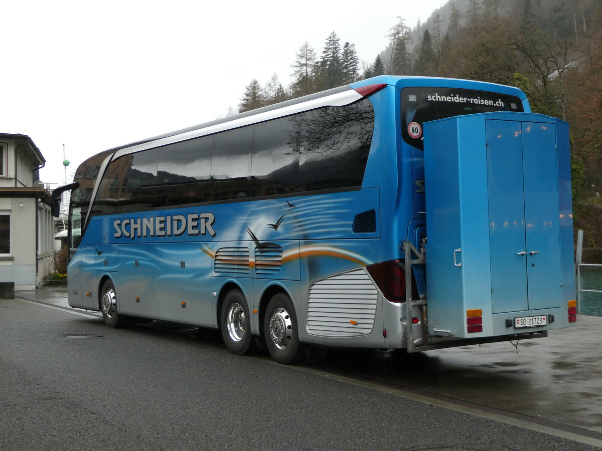 (247'745) - Schneider, Langendorf - SO 21'723 - Setra am 26. Mrz 2023 in Interlaken, Schifflndte Ost