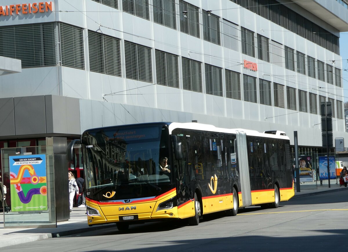 (248'094) - Moser, Flaach - Nr. 427/ZH 611'288/PID 11'880 - MAN am 6. April 2023 in Winterthur, Museumstrasse/HB