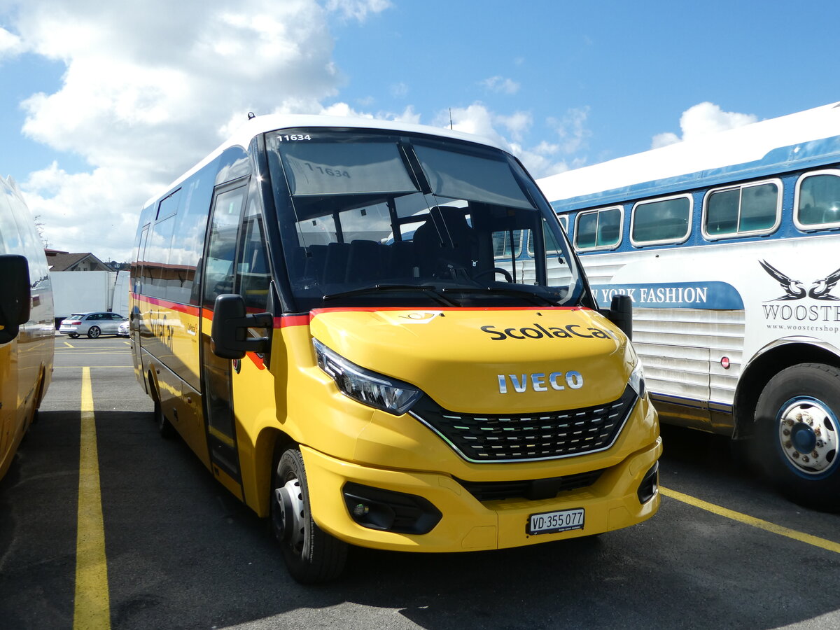 (248'176) - CarPostal Ouest - VD 355'077/PID 11'634 - Iveco/Rosero am 8. April 2023 in Kerzers, Interbus