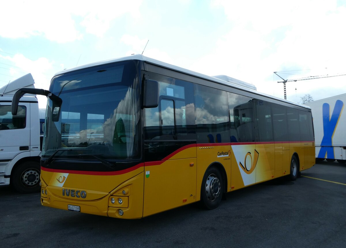 (248'211) - CarPostal Ouest - VD 457'098/PID 11'226 - Iveco am 8. April 2023 in Kerzers, Interbus