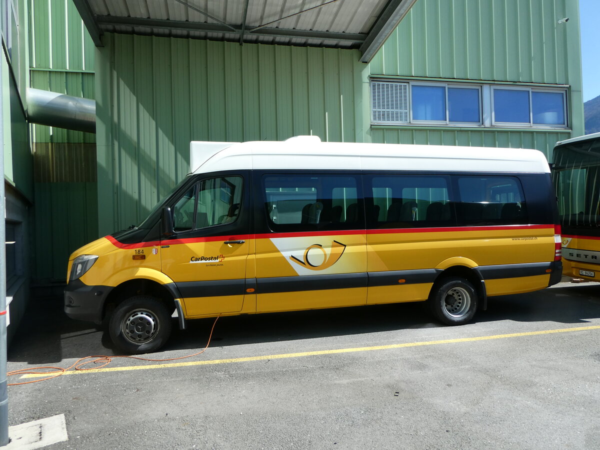 (248'293) - Buchard, Leytron - Nr. 184/VS 474'511/PID 10'700 - Mercedes (ex PostAuto Wallis Nr. 43) am 9. April 2023 in Leytron, Garage