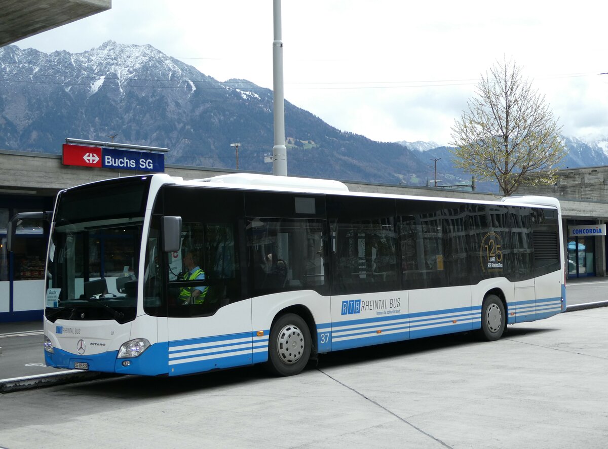 (248'458) - RTB Altsttten - Nr. 37/SG 305'529 - Mercedes am 13. April 2023 beim Bahnhof Buchs