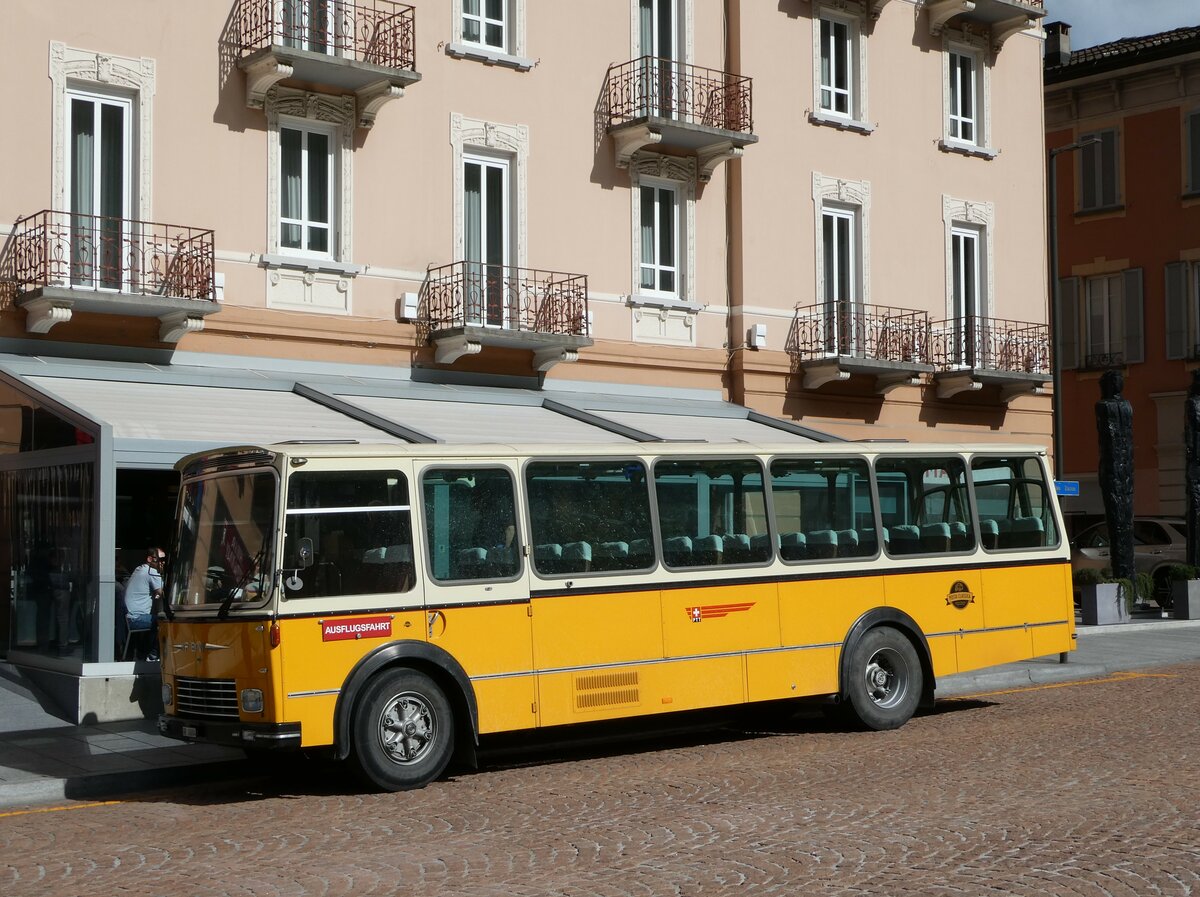 (248'677) - Wittwer, Chur - GR 16'004 - FBW/Gangloff (ex Eggenberger, Mriken; ex AVG Grindelwald Nr. 11; ex P 24'170) am 16. April 2023 beim Bahnhof Bellinzona