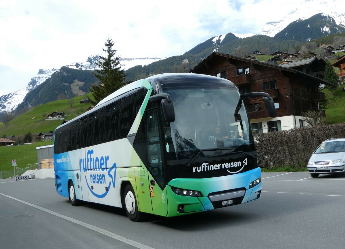 (248'812) - Ruffiner, Turtmann - VS 468'323 - Neoplan am 18. April 2023 in Grindelwald, Terminal