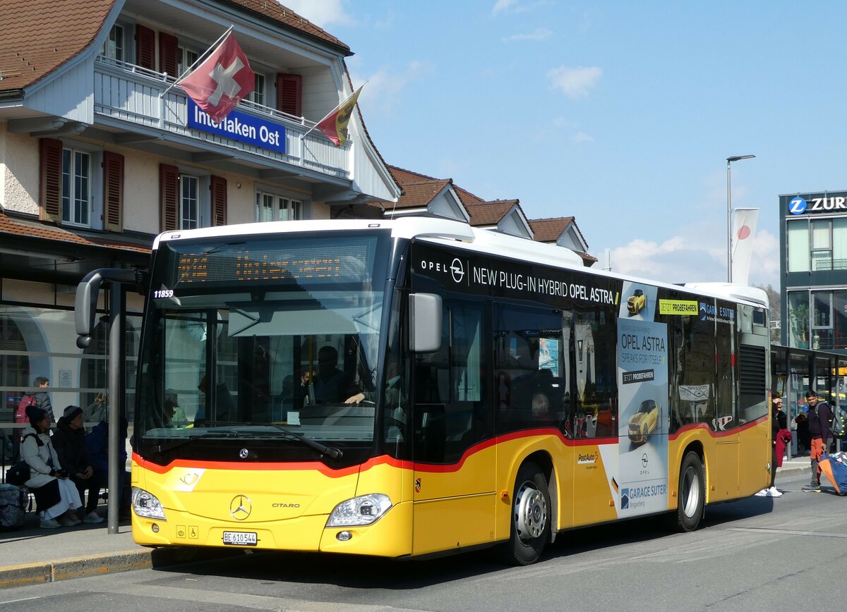 (248'908) - PostAuto Bern - BE 610'544/PID 11'859 - Mercedes am 19. April 2023 beim Bahnhof Interlaken Ost