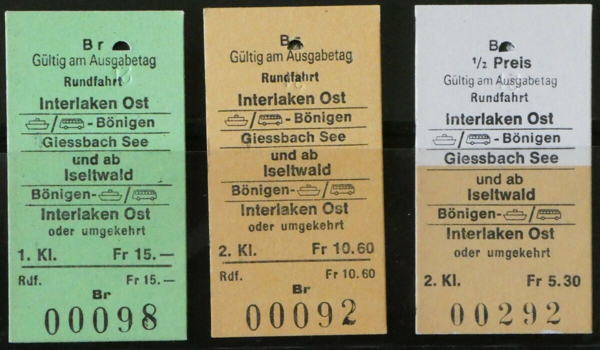 (248'927) - AAGI-Rundfahrtenbillette am 21. April 2023 in Thun