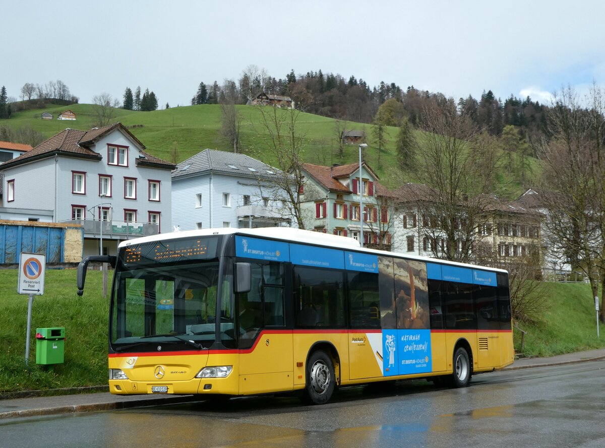 (249'126) - PostAuto Bern - BE 610'539/PID 5270 - Mercedes (ex BE 700'281; ex Schmocker, Stechelberg Nr. 2) am 25. April 2023 beim Bahnhof Urnsch