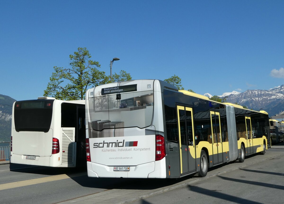 (249'515) - STI Thun - Nr. 708/BE 865'708 - Mercedes am 3. Mai 2023 beim Bahnhof Spiez